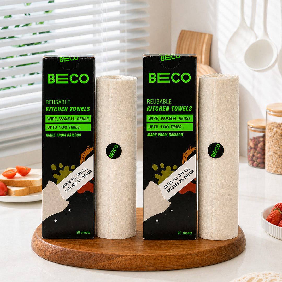Reusable Bamboo Kitchen Towel - 20 Sheets | Pack of 2