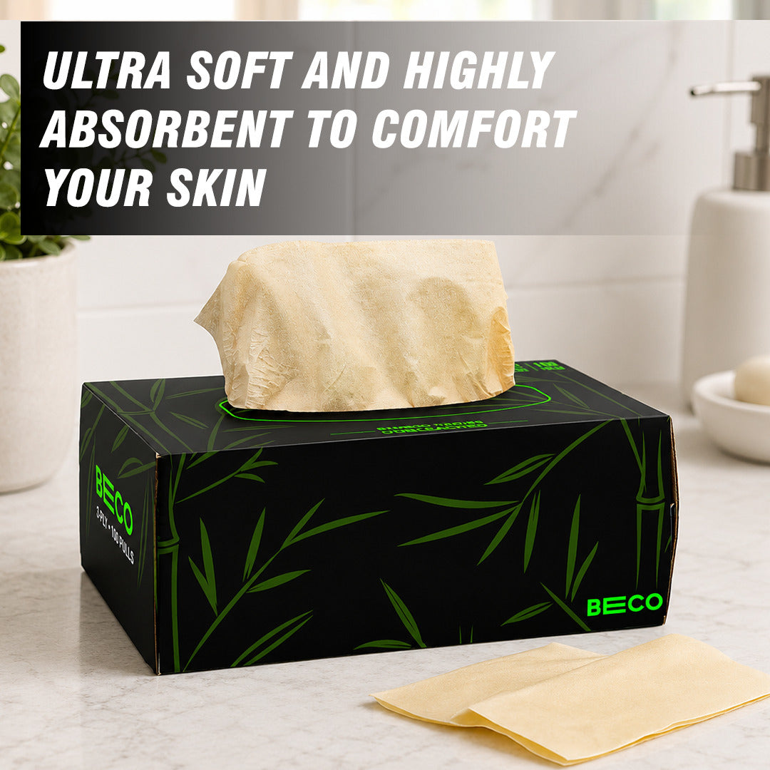 Bamboo Facial Tissue 100 Pulls 3ply