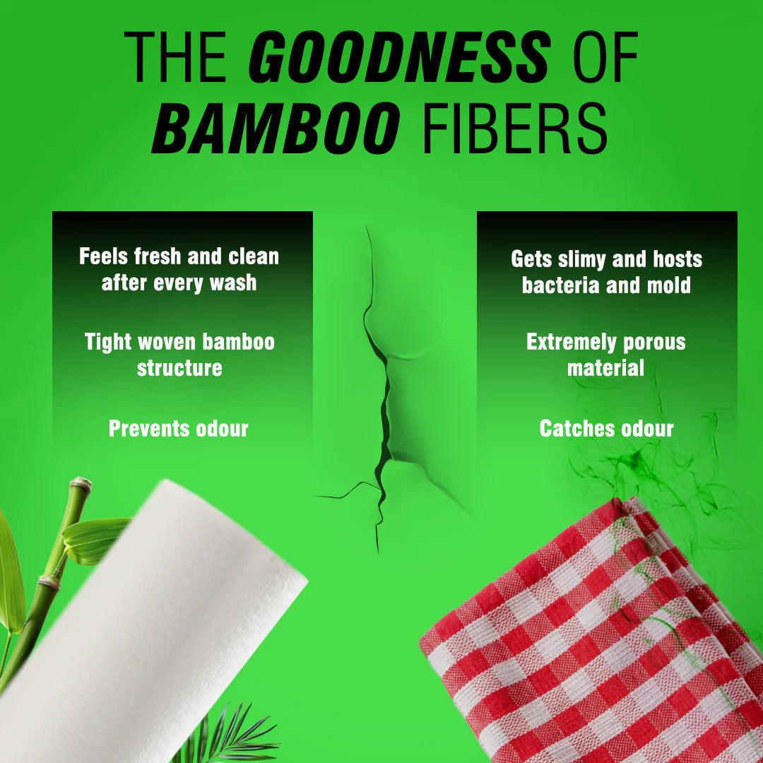 Reusable Bamboo Kitchen Towel - 20 Sheets | Pack of 2