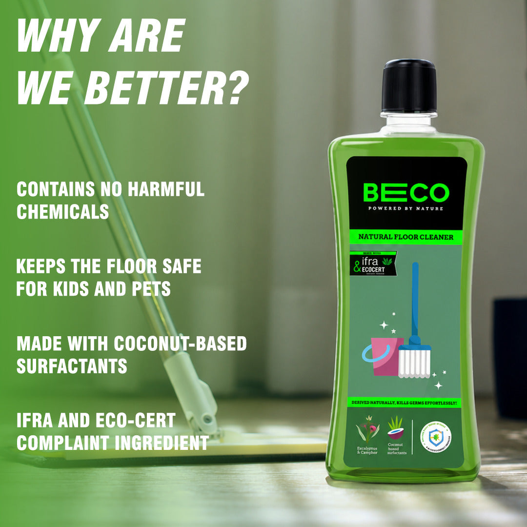 Natural Floor Cleaner Eucalyptus 1 Liter (Pack of 3)
