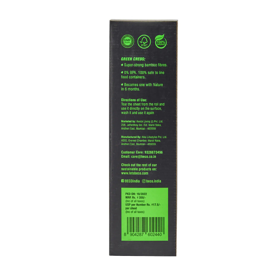 Reusable Bamboo Kitchen Towel - 20 Sheets